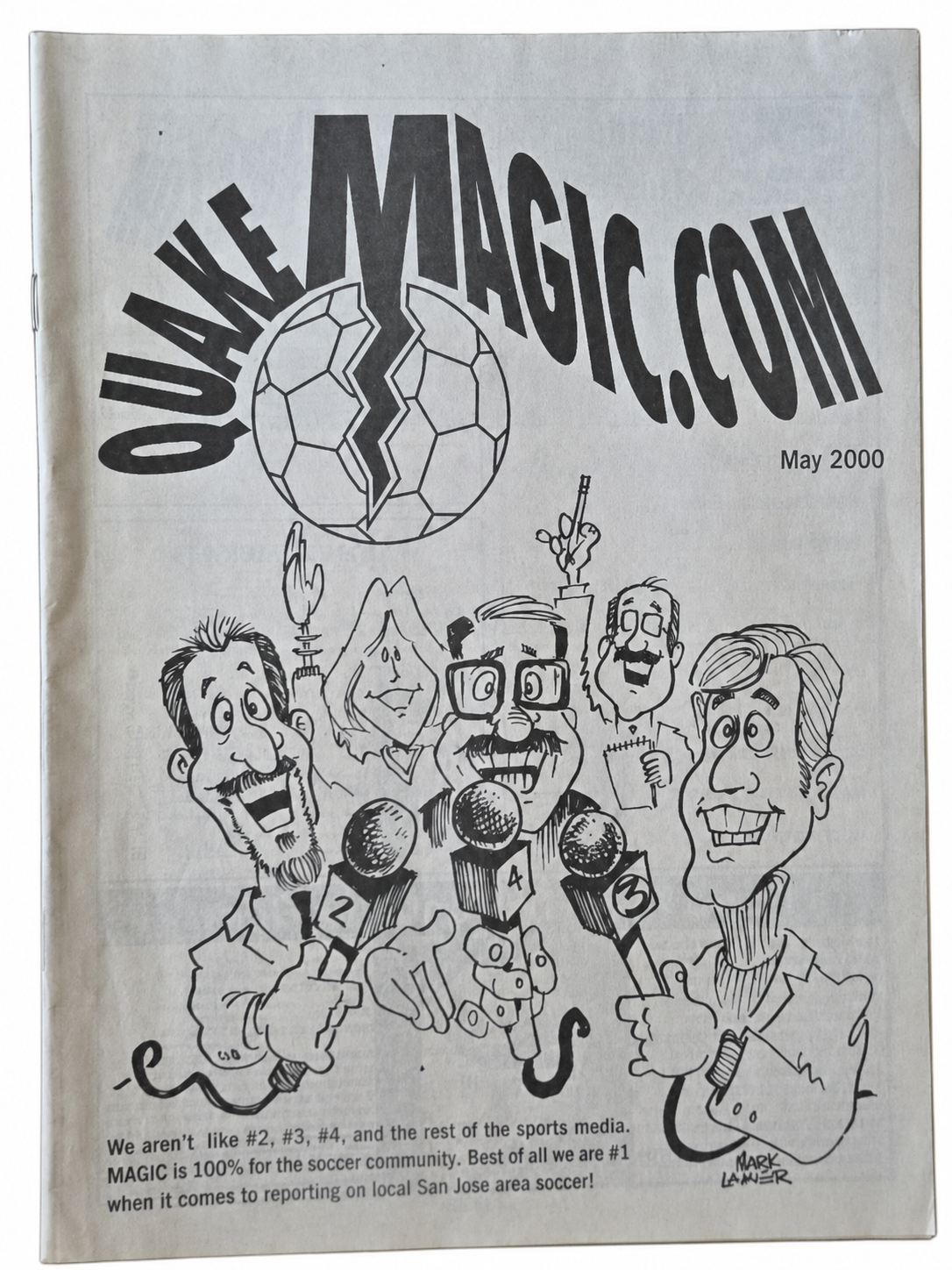 Surviving paper edition of QuakeMagic.com dated May 2000